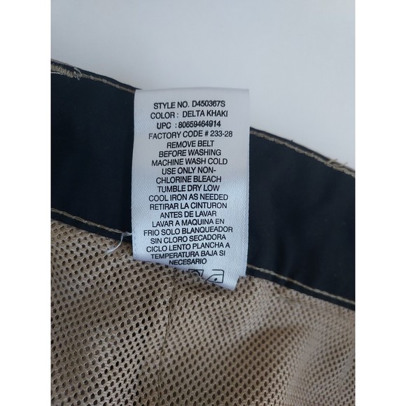 Mens Tan Denali Quick Dry Stretch Cargo 8 Pocket Hiking Shorts W/Belt Size 38 - Picture 4 of 8